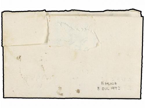 ✉ ESPAÑA: PREFILATELIA. 1792. SIGENA a CALAF. Marca ARA/GON 