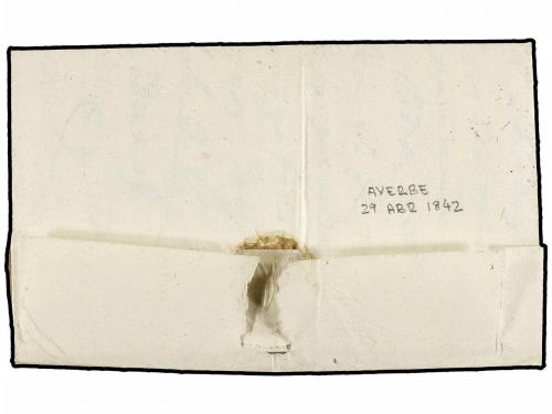 ✉ ESPAÑA: PREFILATELIA. 1842. AYERBE a HUESCA. Marca ARA/GON