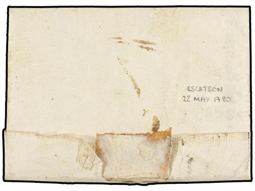 ✉ ESPAÑA: PREFILATELIA. 1780. ESCATRON a ST. MARTI. Marca AR