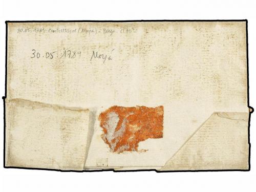 ✉ ESPAÑA: PREFILATELIA. 1789. CASTELLTERSOL a BERGA. Marca P