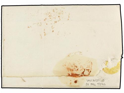 ✉ ESPAÑA: PREFILATELIA. 1846. UNCASTILLO a ZARAGOZA. Marca d