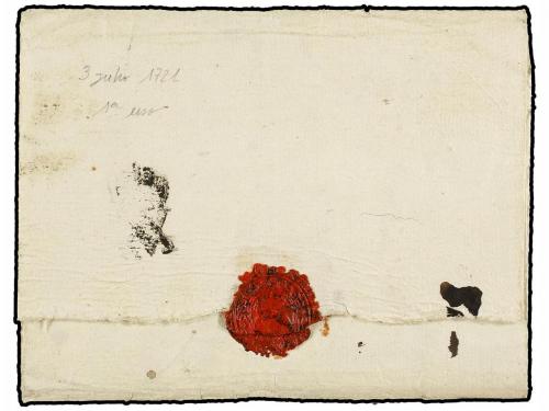 ✉ ESPAÑA: PREFILATELIA. 1721. LÉRIDA a FRANCIA. Marca LERIDA