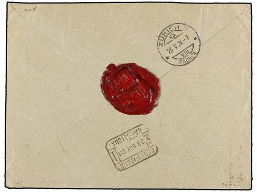 ✉ ANDORRA. Ed. 1 (3), 4 (4), 8. 1928. ANDORRA a SUIZA. 2 cts