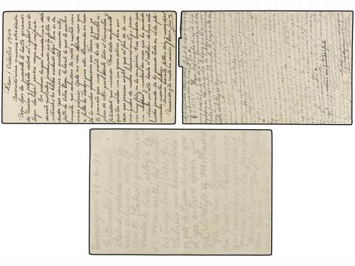 ✉ ESPAÑA GUERRA CIVIL. Tres tarjetas postales escritas desde