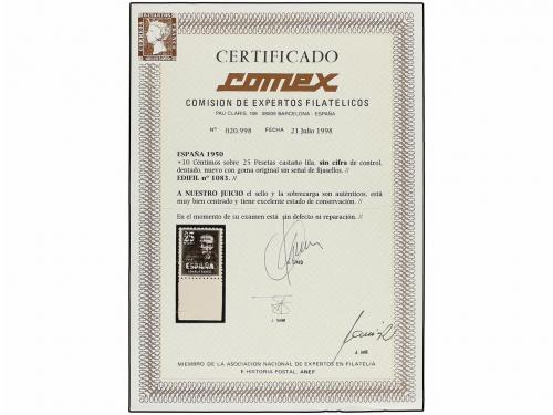 ** ESPAÑA. Ed. 1083. CANARIAS AVIÓN SIN NÚMERO. Centraje per