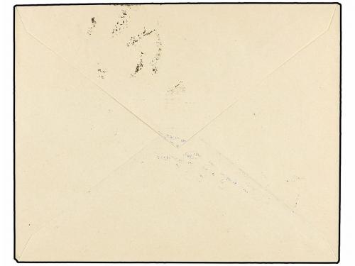 ✉ ESPAÑA. Ed. 759. 1938. Aéreo + 5 pts. azul en carta, mat. 