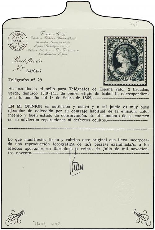 * ESPAÑA: TELEGRAFOS. Ed. T-26/29. SERIE COMPLETA. Colores f