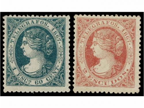 * ESPAÑA: TELEGRAFOS. Ed. T-17/20. SERIE COMPLETA, buenos ce