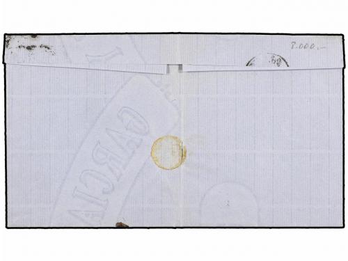 ✉ ESPAÑA. Ed. 81. 1866. CORUÑA a SANTIAGO. 4 cuartos azul, f