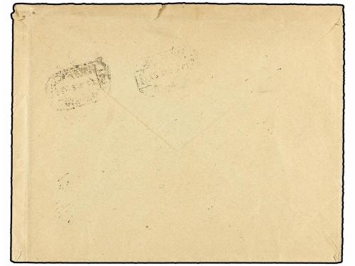 ✉ ESPAÑA. Ed. 378. 1927. 55 cts. s. 10 cts. verde, mat. PRIM