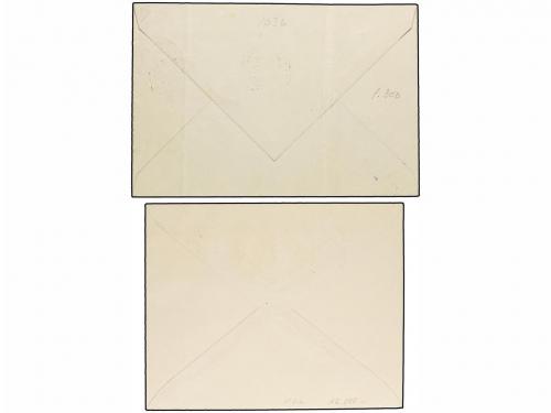 ✉ ESPAÑA. Ed. 727/28 y 729/30. SERIE de correo y aérea en do