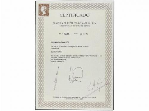 * COLONIAS ESPAÑOLAS: FERNANDO POO. Ed. 74/93s. SERIE COMPLE