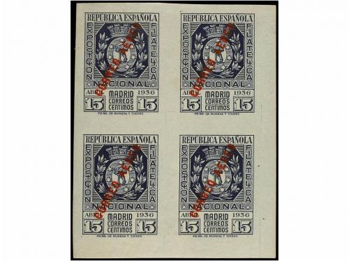 * ESPAÑA. Ed. 728/29. SERIE COMPLETA en bloques de cuatro. R