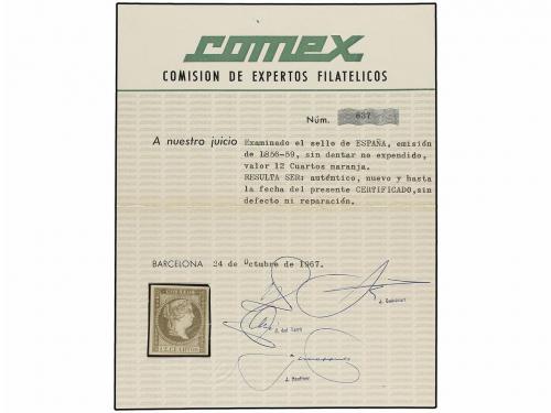 * ESPAÑA. Ed. NE 1A. NO EMITIDO. 12 cuartos naranja, segunda