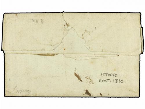 ✉ ESPAÑA: PREFILATELIA. 1810. VITORIA a FRANCIA. Marca Nº 21