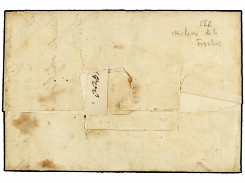 ✉ ESPAÑA: PREFILATELIA. 1800. CÁDIZ a PORTUGAL. Marca C / CÁ