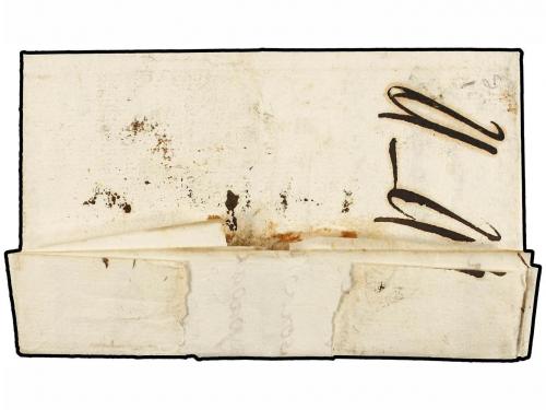 ✉ ESPAÑA: PREFILATELIA. 1789. LIRIA a CALAF. Marca lineal VA