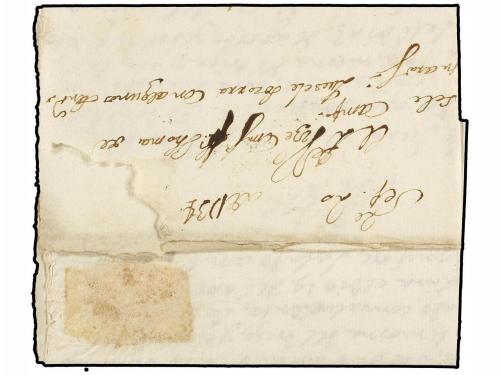 ✉ ESPAÑA: PREFILATELIA. 1734. VALENCIA a MADRID. Marca VALEN