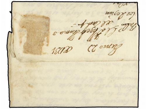 ✉ ESPAÑA: PREFILATELIA. 1731. VALENCIA a MADRID. Marca VALEN