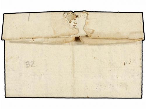 ✉ ESPAÑA: PREFILATELIA. 1816. GRANJA DE ESCARP a LÉRIDA. Mar