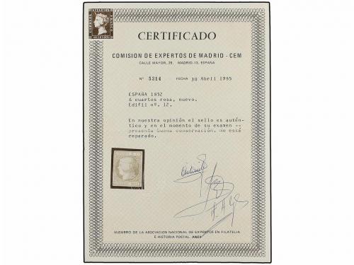 * ESPAÑA. Ed. 12. 6 cuartos rojo. Color excepcional. PIEZA D