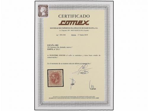 * ESPAÑA. Ed. 211. 30 cts. lila. Excelente centraje. PIEZA D