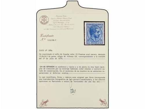 * ESPAÑA. Ed. 199. 10 pts. azul oscuro. Excelente color, muy