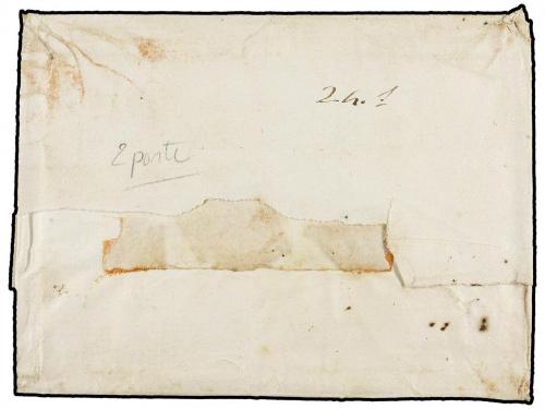 ✉ ESPAÑA: PREFILATELIA. (1840 CA.). VALLS a SITGES. Envuelta