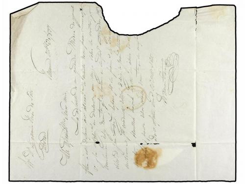 ✉ PANAMA. 1837. PANAMÁ a MADRID. Circulada privadamente hast