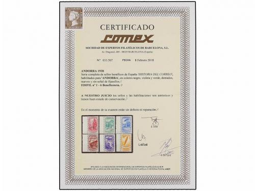 ** ANDORRA. Ed. B-1/6. BENEFICENCIA. Serie completa. LUJO. C