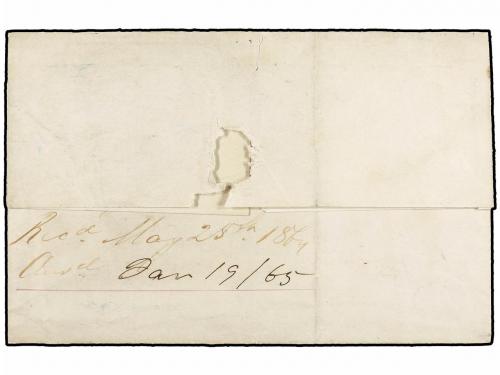 ✉ COLONIAS ESPAÑOLAS: PUERTO RICO. 1864. ARECIBO (Puerto Ric