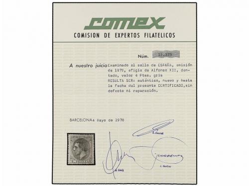 * ESPAÑA. Ed. 208. 4 pts. gris. Excelente centraje. MAGNÍFIC