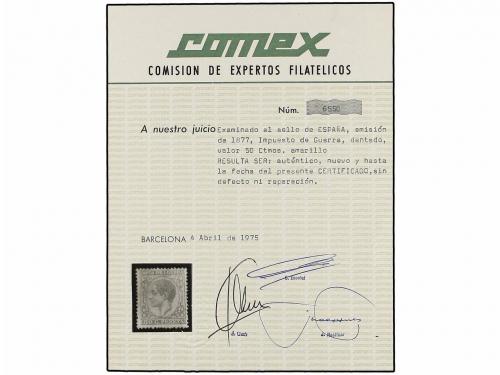 ** ESPAÑA. Ed. 189. 50 cts. amarillo. Color excepcional y bu