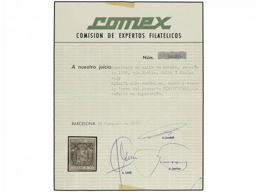 * ESPAÑA. Ed. 25. 2 reales bermellón. Grandes márgenes. PIEZ