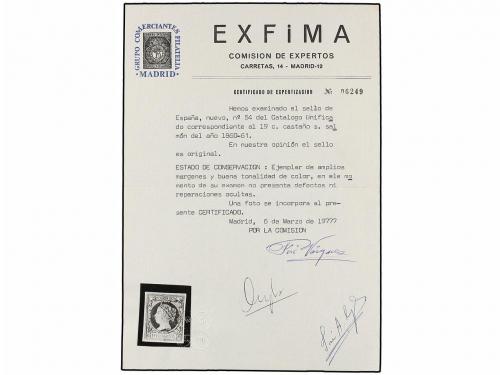 * ESPAÑA. Ed. 54. 19 cuartos. PIEZA DE LUJO. Cert. EXFIMA. C