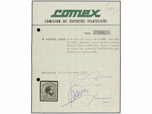 * ESPAÑA. Ed. 129. 10 pts. verde. Excelente centraje. PIEZA 