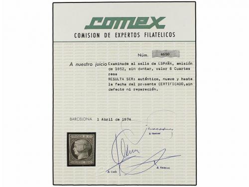 (*) ESPAÑA. Ed. 12. 6 cuartos rosa. MAGNÍFICO EJEMPLAR. Cert