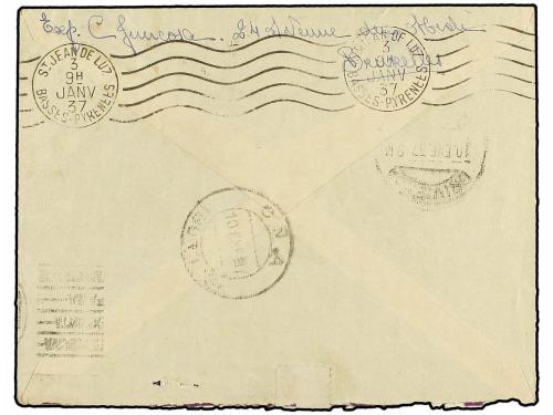 ✉ ESPAÑA GUERRA CIVIL. 1936 (17 Diciembre). De BÉLGICA a BRU