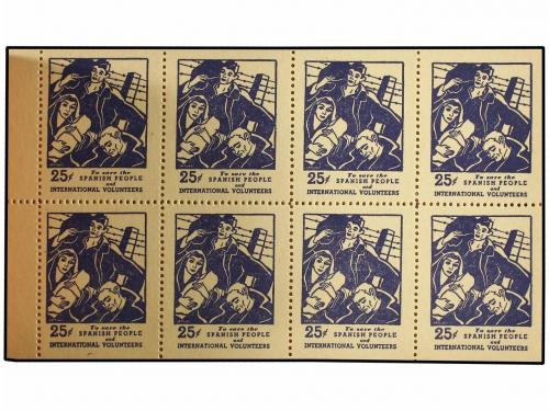 ✉ ESPAÑA GUERRA CIVIL. ESTADOS UNIDOS. 25 cts. to SAVE SPANI