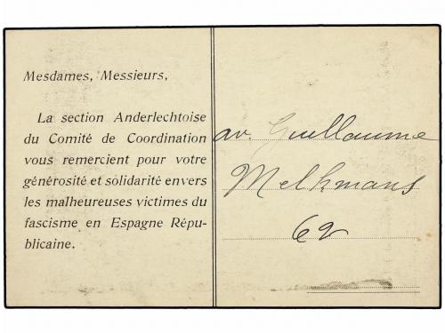 ✉ ESPAÑA GUERRA CIVIL. Tarjeta Postal de AYUDA A LAS VICTIMA