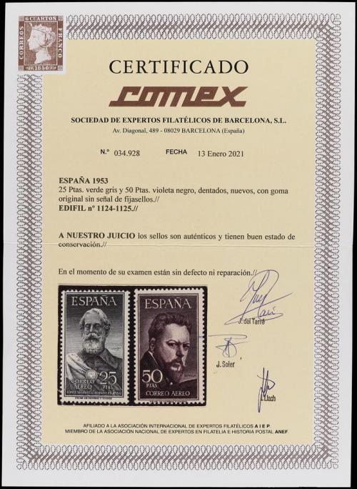 ** ESPAÑA. Ed. 1124/25. LEGAZPI y SOROLLA. Serie completa. L