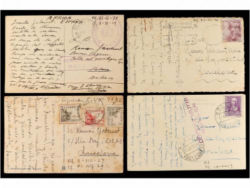 LOTES y COLECCIONES. GUERRA CIVIL. 1938-39. 14 cartas o tarj