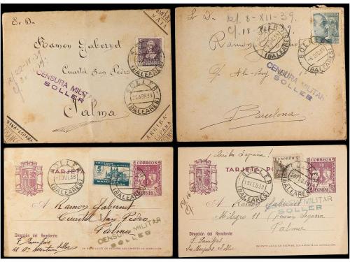 LOTES y COLECCIONES. GUERRA CIVIL. 1938-39. 14 cartas o tarj