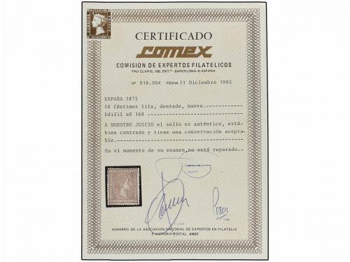 * ESPAÑA. Ed. 168. 50 cts. gris. Excelente centraje, sello m