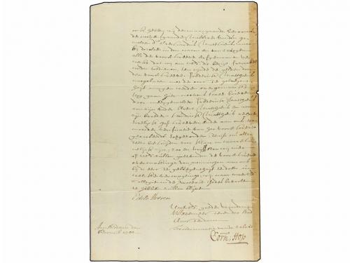 ✉ HOLANDA. 1700. AMSTERDAM to MALACCA. Entire letter with co