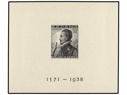 ** ESPAÑA. Ed. 864/65. HB SIN DENTAR, hojita de 30 cts. Leve