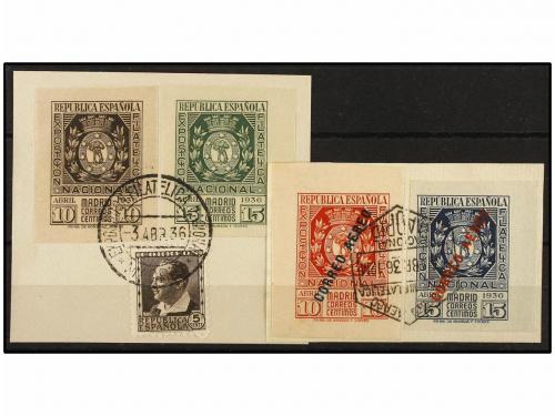 Δ ESPAÑA. Ed. 727/28 y 729/30. SERIE de CORREO y AÉREA en us