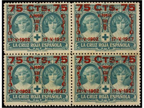 ** ESPAÑA. Ed. 373/87. SERIE COMPLETA en bloques de cuatro. 