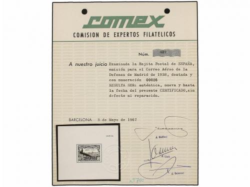 * ESPAÑA. Ed. 760. Aéreo + 5 pts. azul. Leves manchitas del 