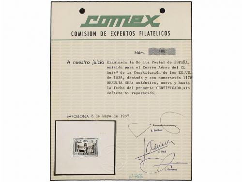 ** ESPAÑA. Ed. 766. HB. Aéreo + 5 pts. multicolor. Invisible